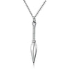 Rock metal Spear Pendant Necklaces for men black chain Men's necklace Kolye Bijoux Collar collier homme