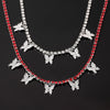 Romantic 2021 Multilayer Butterfly Pendant Necklace for Women  Crystal Rhinestone Chain Necklace HIP HOP Jewelry