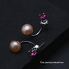 Fashion Romantic natural Pearl Earrings,925 Sterling Silver Earrings Jewelry Wedding Girl Best Gift