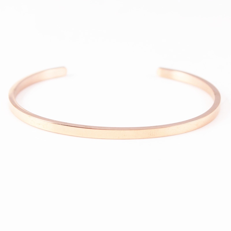 Fashion Rose Gold Bangle Jewelry Dream Breathe Believe Aloha Choose Joy Letter Engraved Open Cuff Mantra Bracelet Lovers' Gift