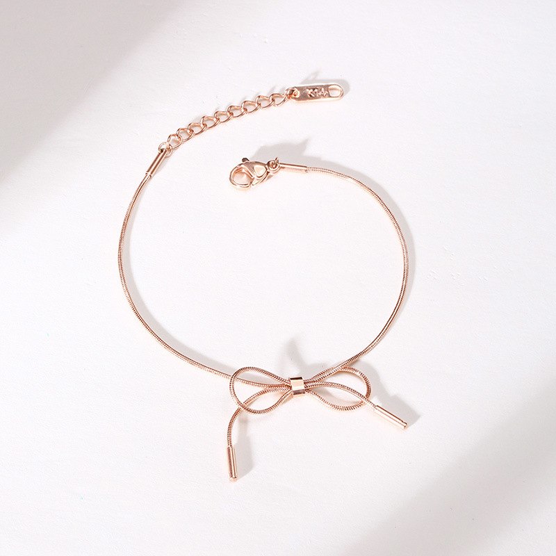 Fashion Rose Gold Color Bracelets For Women Temperament Cute Chain Gold Color Bracelets Bangles Ladies Jewelry Wholesale