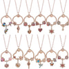 Rose Gold Unicorn Air Balloon Charms Pendant Necklace For Women Gift  Long Chain Jewelry