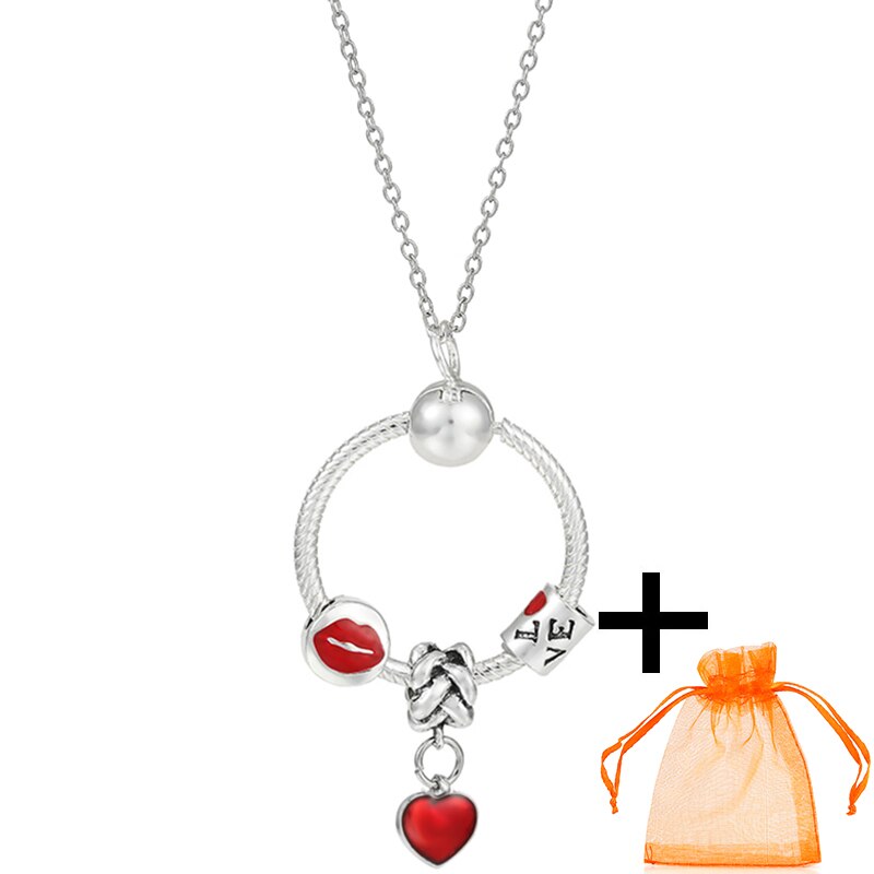 Rose Gold Unicorn Air Balloon Charms Pendant Necklace For Women Gift  Long Chain Jewelry