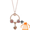 Rose Gold Unicorn Air Balloon Charms Pendant Necklace For Women Gift  Long Chain Jewelry