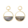 Round Shell Earrings for Woman Simple Geometric Circle Drop Earrings Gold Color Statement Earring Daily Gift Jewelry