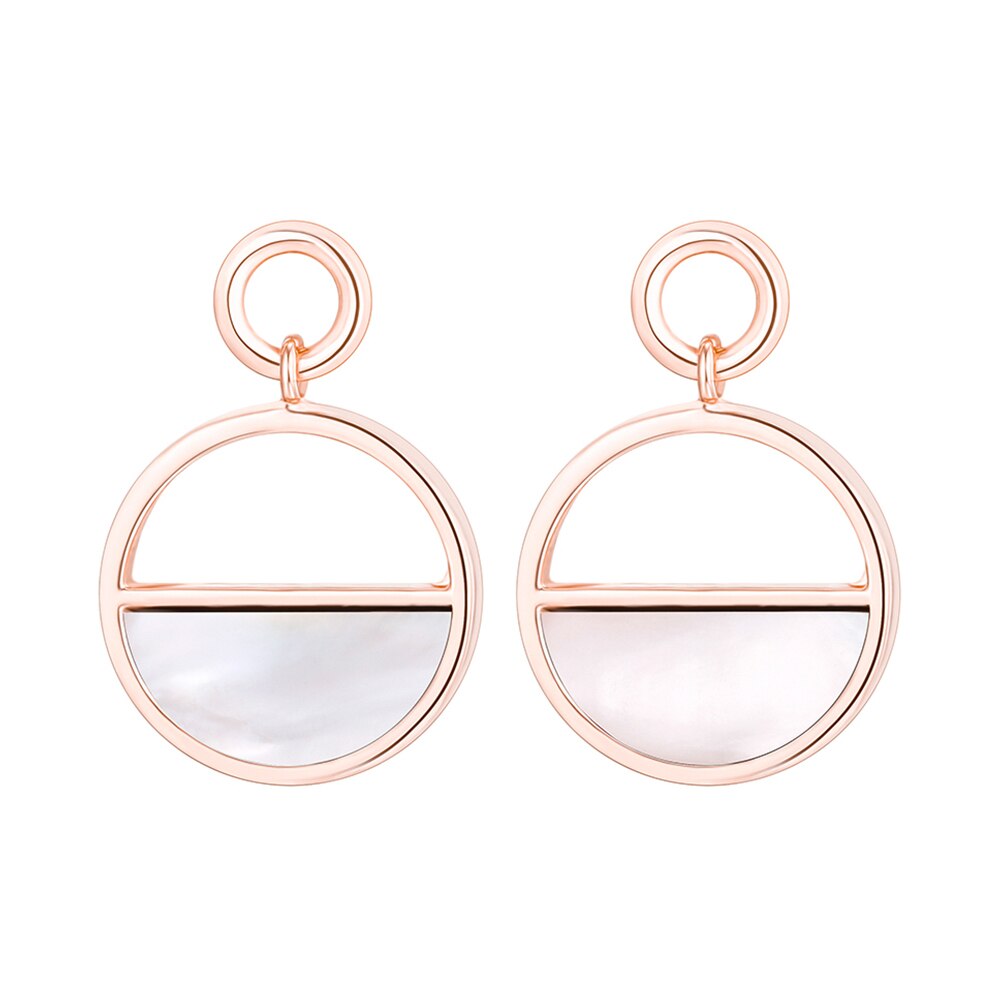 Round Shell Earrings for Woman Simple Geometric Circle Drop Earrings Gold Color Statement Earring Daily Gift Jewelry