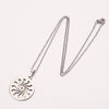 Round Windmill Necklace Geometrical Clavicle Chain Necklaces Stainless Steel Jewelry Women Girl Simplify Wedding Gift