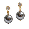 Fashion S925 sterling Silver Jewelry for Women Pearl Earrings White Cubic Zircon Handmade Earrings