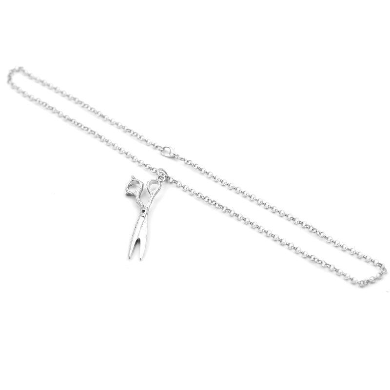 Scissors Necklace Barber Shop Tools Jewelry Antique Link Chain Pendant Necklaces For Party Jewelry Accessories