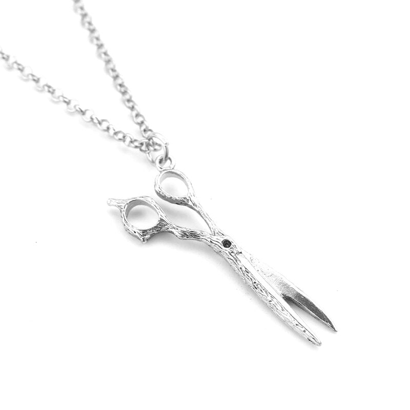 Scissors Necklace Barber Shop Tools Jewelry Antique Link Chain Pendant Necklaces For Party Jewelry Accessories