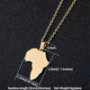Selling African Map Pendant Necklaces Men& Women Stainless Steel Gold Color Africa Map Jewelry Gift