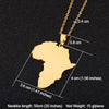 Selling African Map Pendant Necklaces Men& Women Stainless Steel Gold Color Africa Map Jewelry Gift