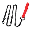 Sexy Red Chokers Necklace Round Cuban Link Chain Pu Leather Punk Goth Male Colar Jewelry Pendant Necklace Chains Jewelry