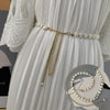 Shells Waist Chain Belt Women Elegant Metal Chain Clothes Dress Decoration Waistband Long Chain Tassel Belts for Female