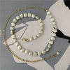 Shells Waist Chain Belt Women Elegant Metal Chain Clothes Dress Decoration Waistband Long Chain Tassel Belts for Female