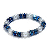 Shiny Colorful Bangle Rhinestone Faux Pearl Charm Bracelets for Women Wedding Jewelry Birthday Gift Drop Shipping