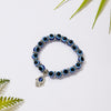 Silver Color Blue Evil Eye Hamsa Hand Fatima Palm Bracelets for Women Bead charm bracelet Ethnic style Handmade Jewelry