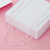 Silver Color Shining Double-Deck Link Chain Necklaces For Women Jewelry Sexy Accessories  Items