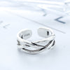 Silver Colour Overlapping Rings For Women  Open Ring Engagement Designer Jewelry  GaaBou Jewellery
