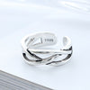 Silver Colour Overlapping Rings For Women  Open Ring Engagement Designer Jewelry  GaaBou Jewellery