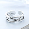 Silver Colour Overlapping Rings For Women  Open Ring Engagement Designer Jewelry  GaaBou Jewellery