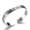 Silver Colour flower Bangles For Women Cuff Bracelets  Quality Jewelry Christmas Offers With  GaaBou