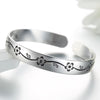 Silver Colour flower Bangles For Women Cuff Bracelets  Quality Jewelry Christmas Offers With  GaaBou