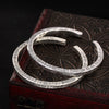 Fashion, Silver, S990, Pure Silver, Antique, Glossy, Matte, Square, Personalized, Ladies' Open Silver Bracelet Wholesale.