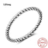 Fashion Simple 925 Silver Ring Twist Silver Ring Girl Jewelry Gift
