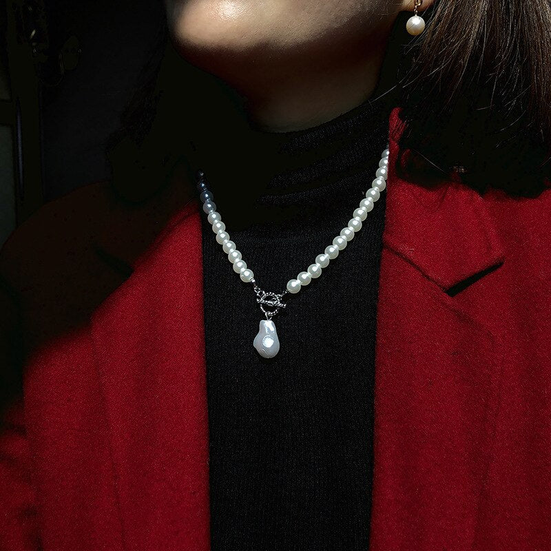 Simple Charming Pearls Strand Beads Neck Chain For Women Exquisite Sweet Choker Femme Wedding Party Dangle Drop Necklace