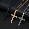 Simple Cross Pendant Necklace  Jewelry For Men Long Sweater Chain Punk Hip Hop Rock Gift