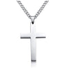 Simple Cross Pendant Necklace  Jewelry For Men Long Sweater Chain Punk Hip Hop Rock Gift
