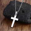 Simple Cross Pendant Necklace  Jewelry For Men Long Sweater Chain Punk Hip Hop Rock Gift