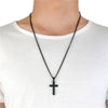 Simple Cross Pendant Necklace  Jewelry For Men Long Sweater Chain Punk Hip Hop Rock Gift