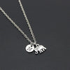 Fashion Simple Elephant Necklace Alphabet Letter Women Chain Necklace Friends Gifts With Card