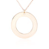 Fashion Simple Gold Silver Big Hollow Circle Design Necklace Pendants Femme Jewelry Vintage Charm Long Chain Necklace For Women