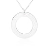 Fashion Simple Gold Silver Big Hollow Circle Design Necklace Pendants Femme Jewelry Vintage Charm Long Chain Necklace For Women