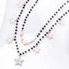 Simple Multi Stars Chain Necklace For Women Double-layer Beaded Sweety Lover Choker Necklaces Ladies Valentine Gifts