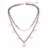 Simple Multi Stars Chain Necklace For Women Double-layer Beaded Sweety Lover Choker Necklaces Ladies Valentine Gifts