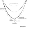 Simple Multi Stars Chain Necklace For Women Double-layer Beaded Sweety Lover Choker Necklaces Ladies Valentine Gifts