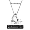 Simple Pendant Necklace for Men Women Stainless Steel Geometric Interlocking Chain Choker Male Jewelry Accessories Gifts