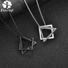 Simple Pendant Necklace for Men Women Stainless Steel Geometric Interlocking Chain Choker Male Jewelry Accessories Gifts