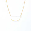 Fashion Simple Semicircle 925 Sterling Silver Necklace Women Girls Gift