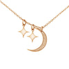 Simple Star Moon Charm Necklace Delicate Clavicle Chain Crescent Necklace For Women Mom Jewelry Gift
