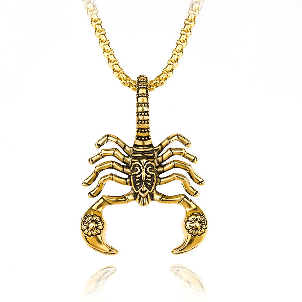 Simple Style Casting Scorpion Men's Pendant Necklace   Gothic Accessories Furreal Friends Retro