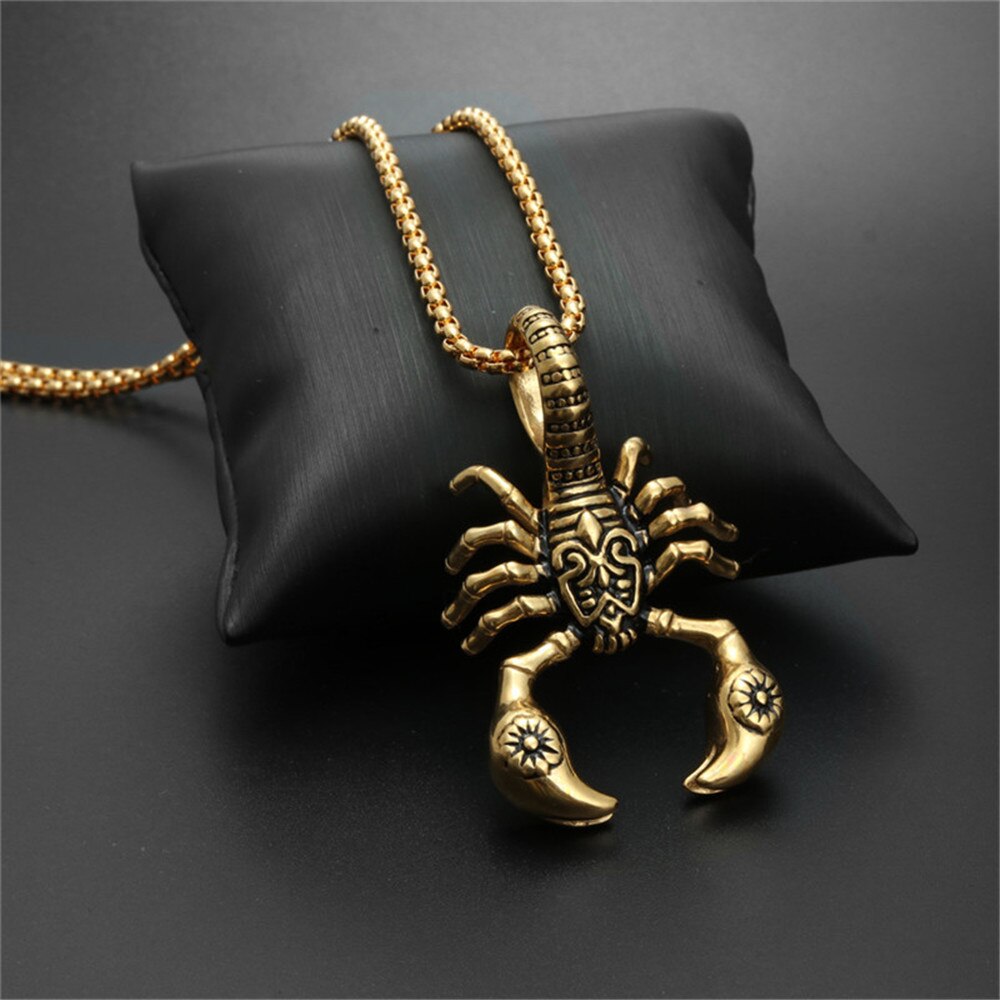 Simple Style Casting Scorpion Men's Pendant Necklace   Gothic Accessories Furreal Friends Retro