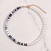 Simulated Pearl Polymer Clay Necklace Soft Pottery Choker Colorful Surfer Bead Collar Handmade Femme Jewelry Gift