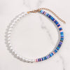 Simulated Pearl Polymer Clay Necklace Soft Pottery Choker Colorful Surfer Bead Collar Handmade Femme Jewelry Gift