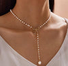 Small Pearl Bowknot Long Necklace Bohemian Choker Chain Female