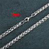 Solid Necklace Curb Chains Link Men Choker Stainless Steel Male Female Accessories
